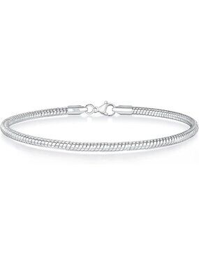 Stylish 925 Sterling Silver Charm Bracelet for Women - Elegant Jewelry Gift